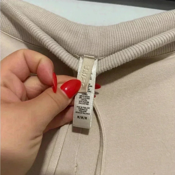 Skims Wide Leg Relaxed Fit Ultra Soft Loose Boyfriend Pant Size M Beige Drawstri - Picture 3 of 4